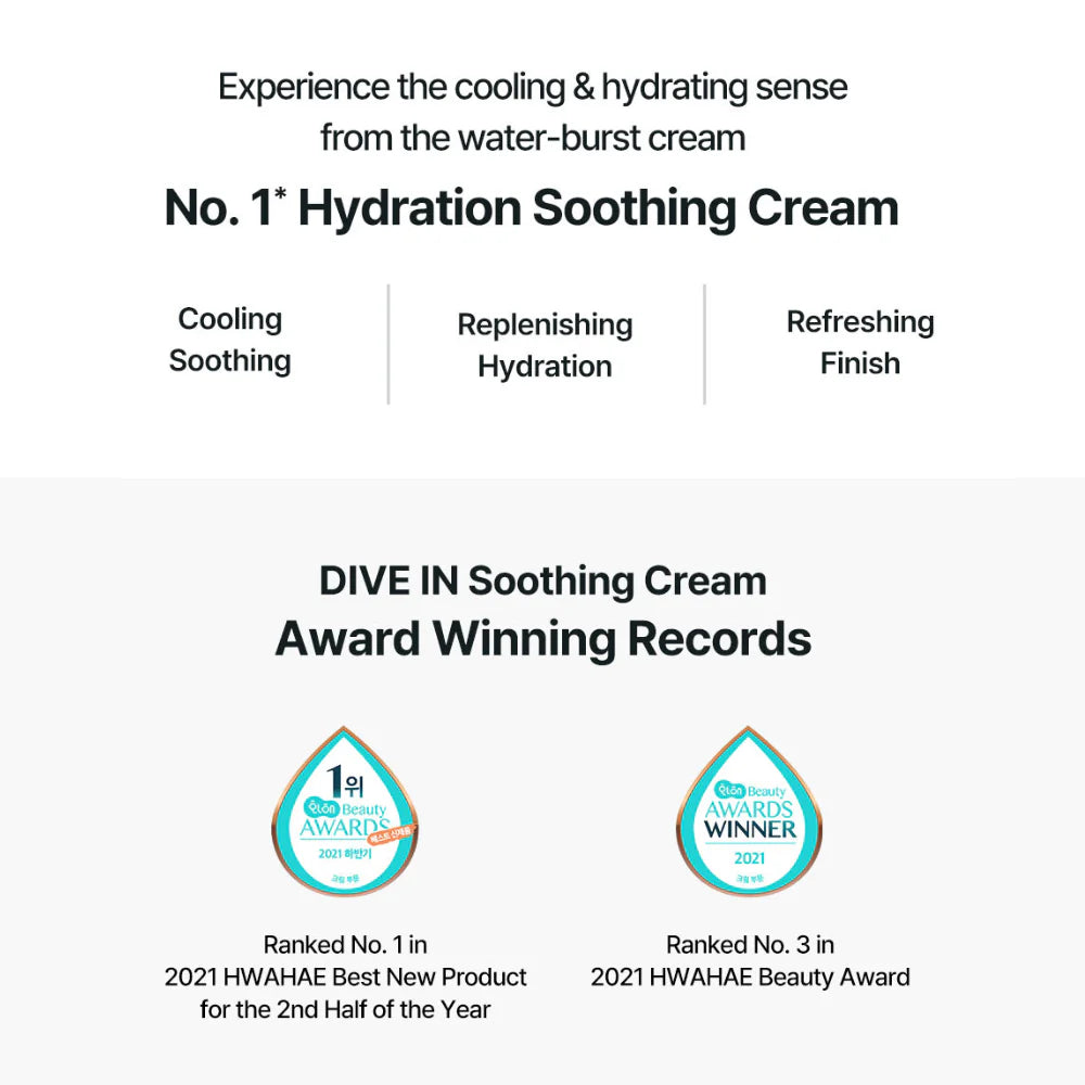 Torriden DIVE-IN Low Molecular Hyaluronic Acid Soothing Cream 100ml